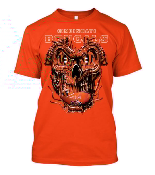 CINCINNATI BENGALS Dragonskull Football T-Shirt