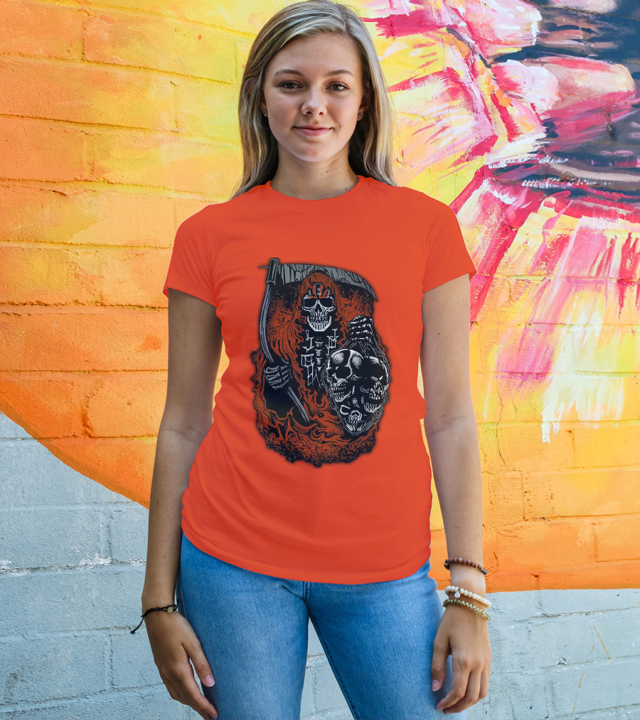 Cincinnati Bengals Reaper Skull T-Shirt