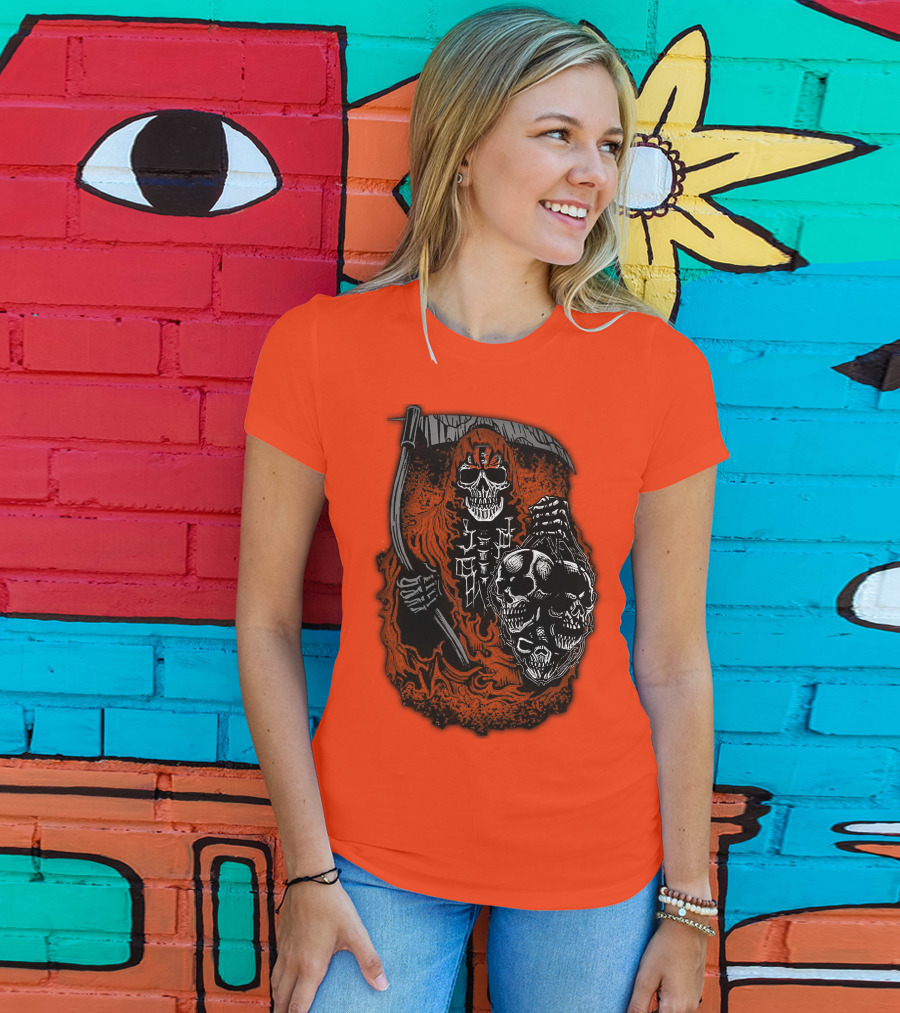 Cincinnati Bengals Reaper Skull T-Shirt