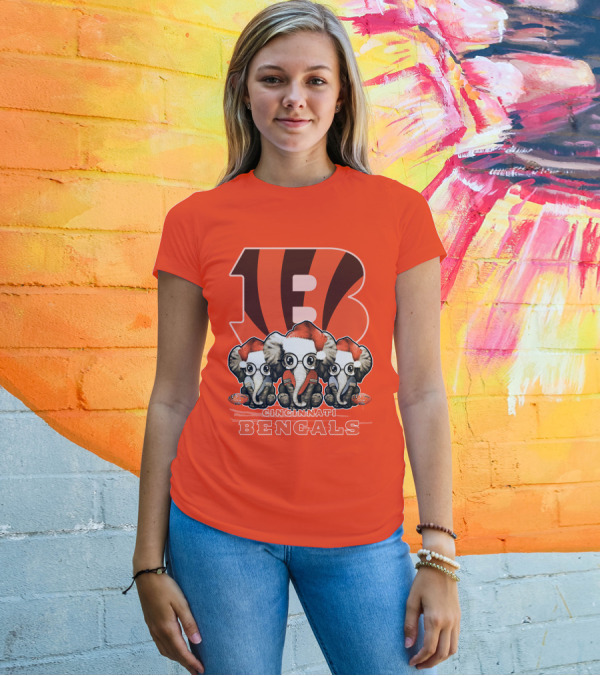 Cincinnati Bengals Xmas Elephants T-Shirt