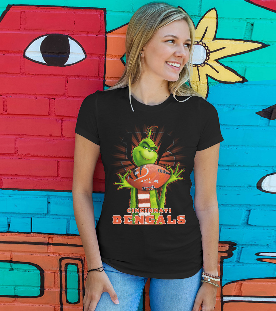 Cincinnati Bengals Grinch Football T-Shirt