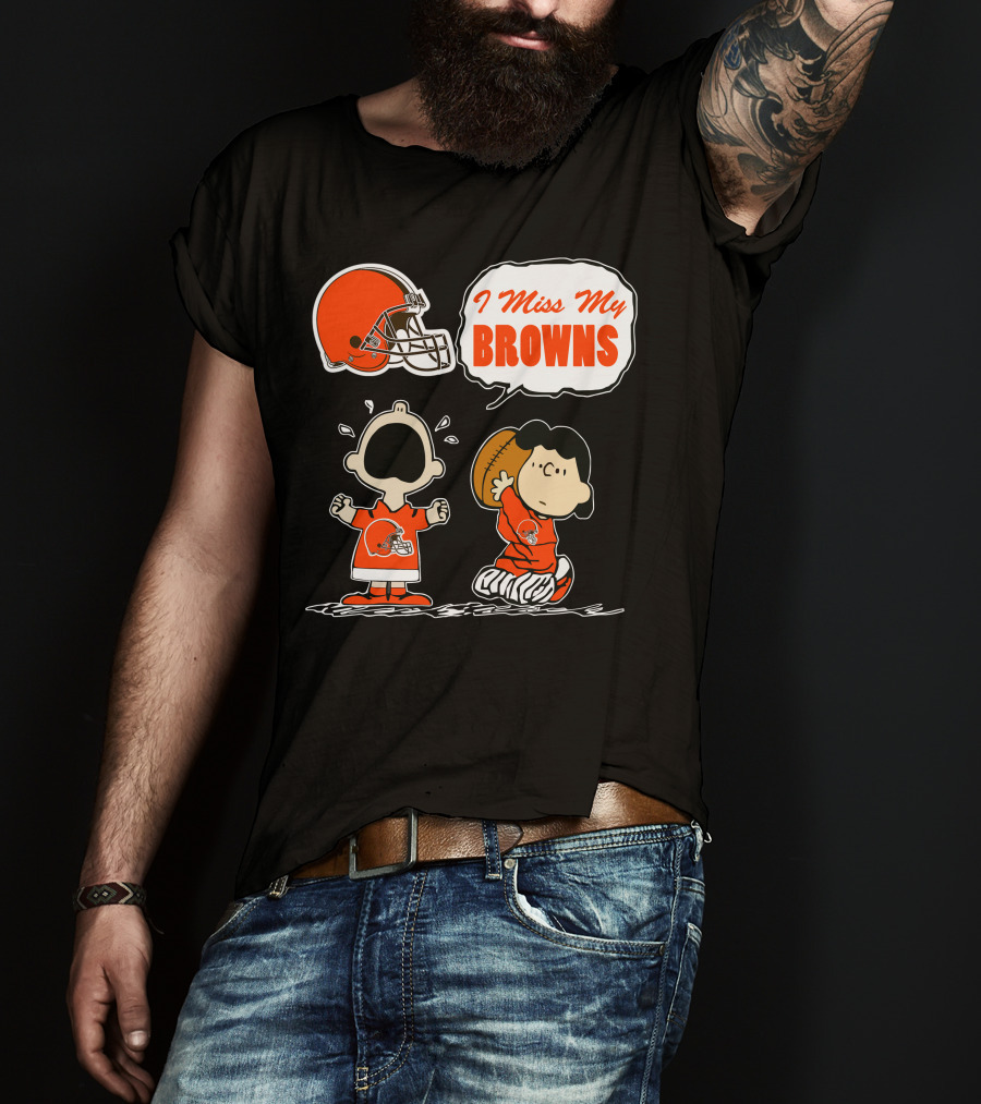 I Miss My Cleveland Browns 67 Football Fan Nostalgia T-Shirt