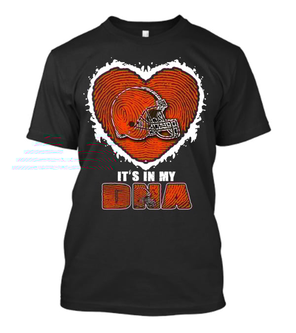 It's In My DNA Cleveland Browns Heart Helmet T-Shirt
