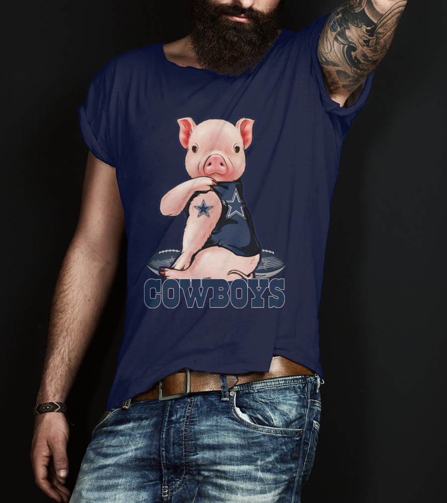 Pig COWBOYS Football Star T-Shirt