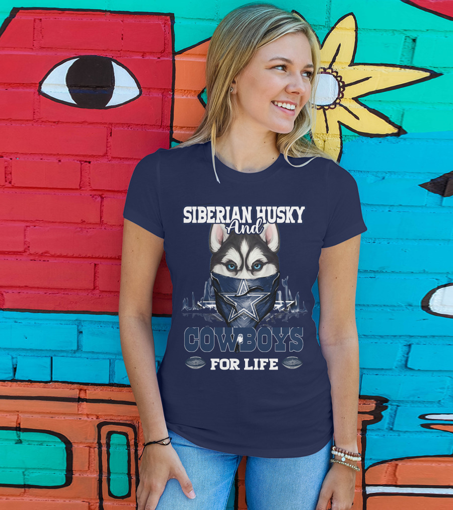 Siberian Husky And Cowboys For Life T-Shirt
