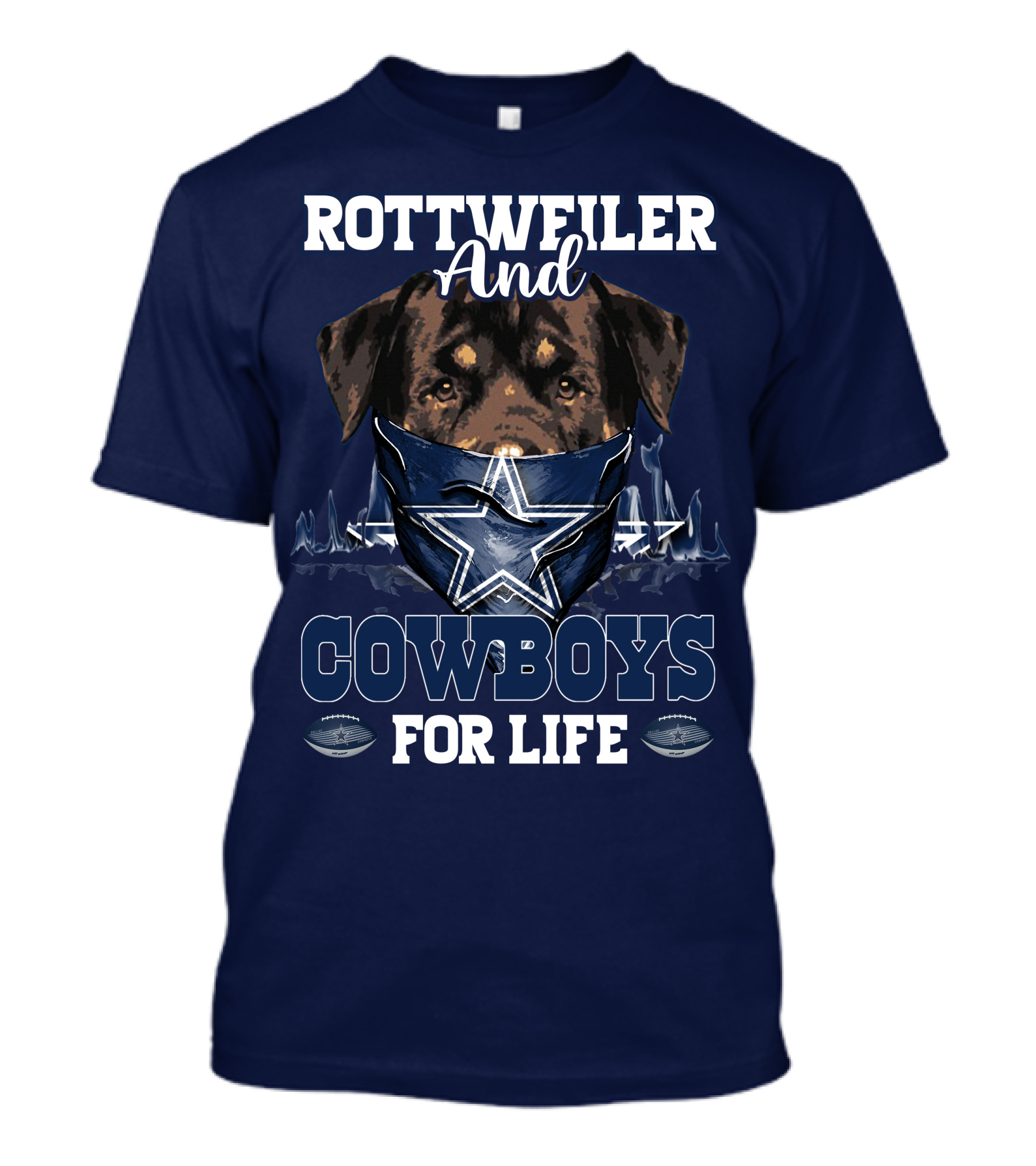 Rottweiler And Cowboys For Life T-Shirt