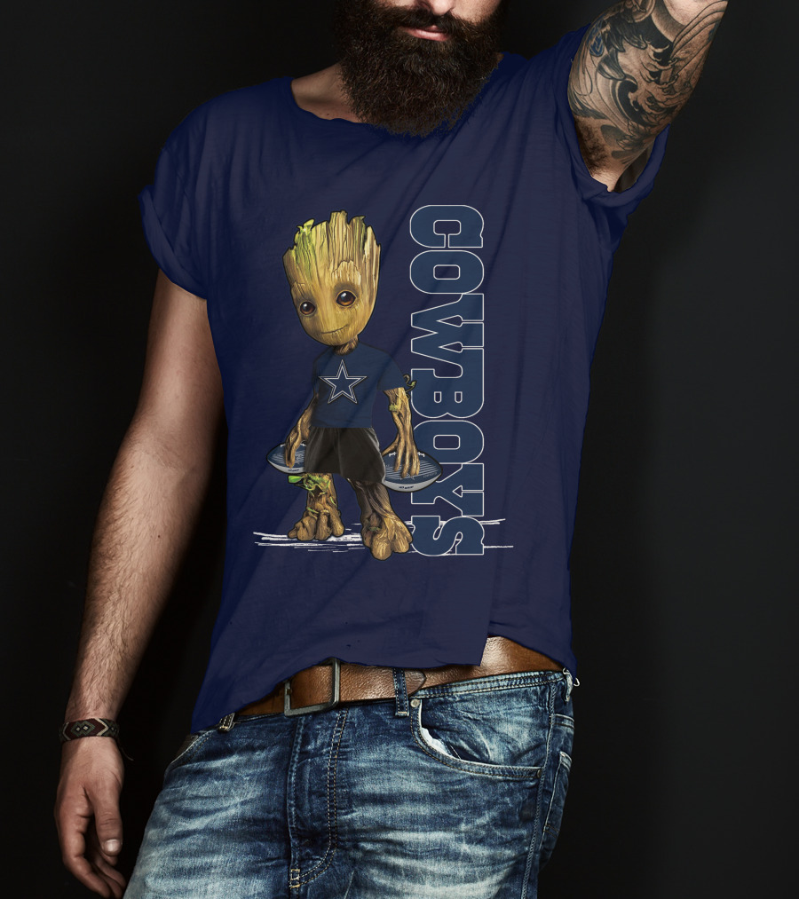 Groot Dallas Cowboys Star Fan T-Shirt