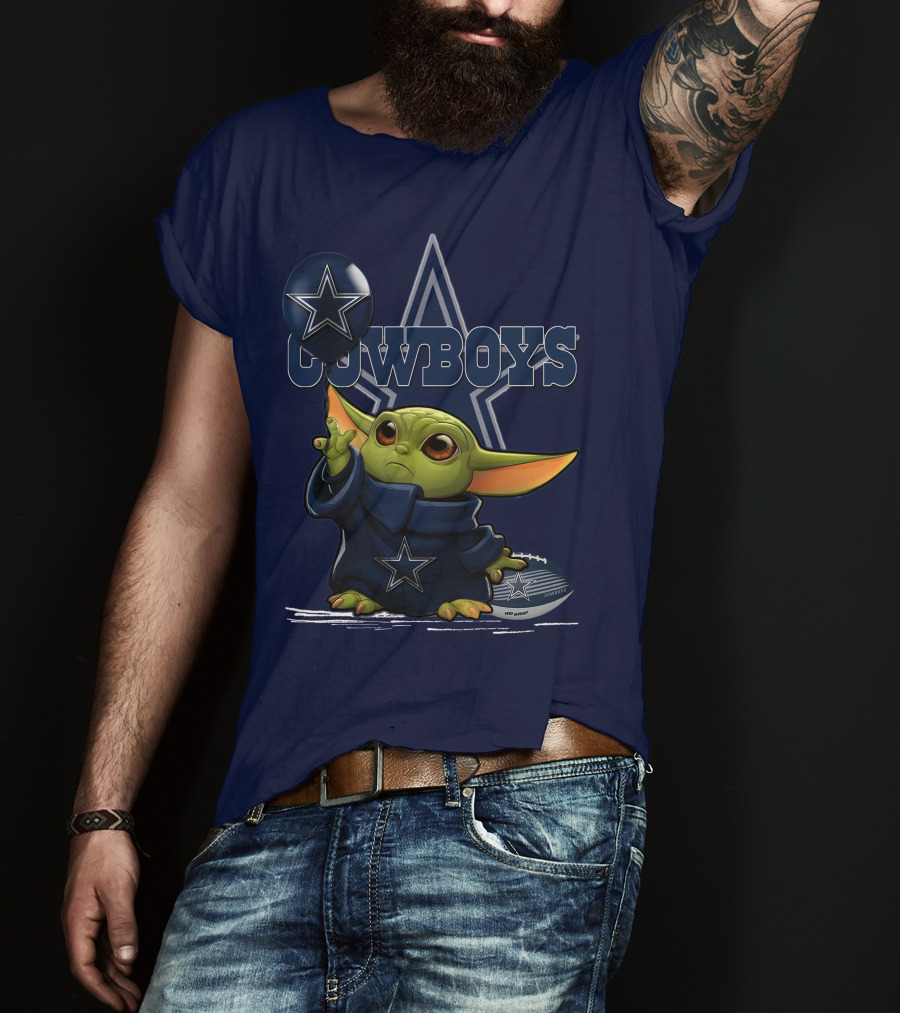 Yoda Dallas Cowboys Star Football Fan T-Shirt
