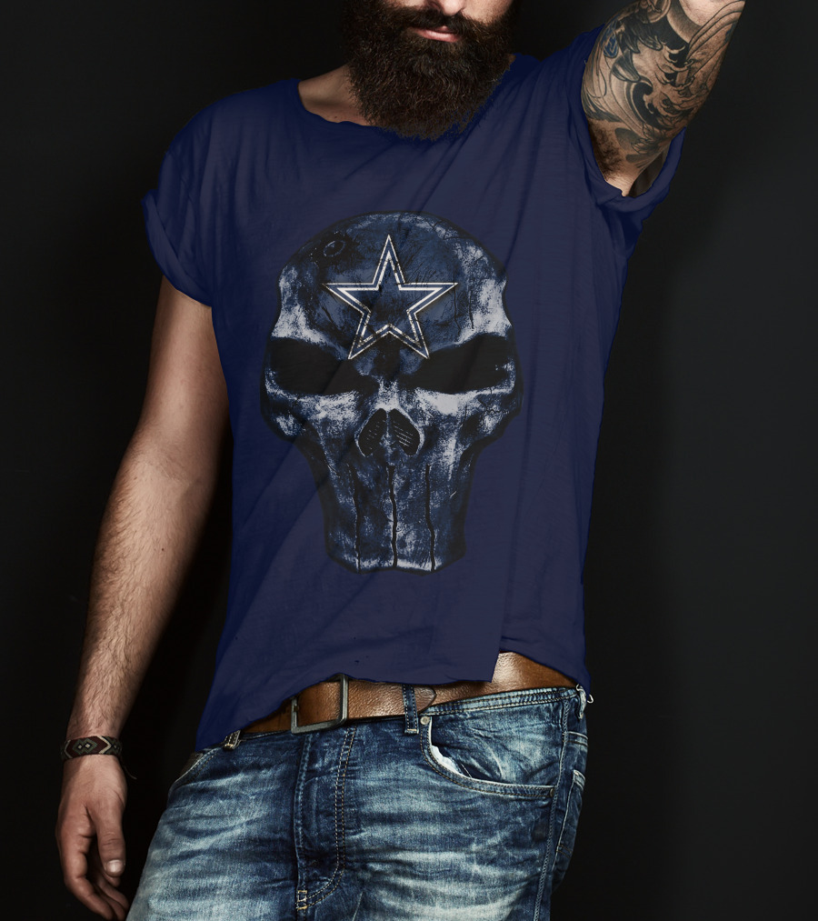 Dallas Cowboys Skull Star Emblem T-Shirt