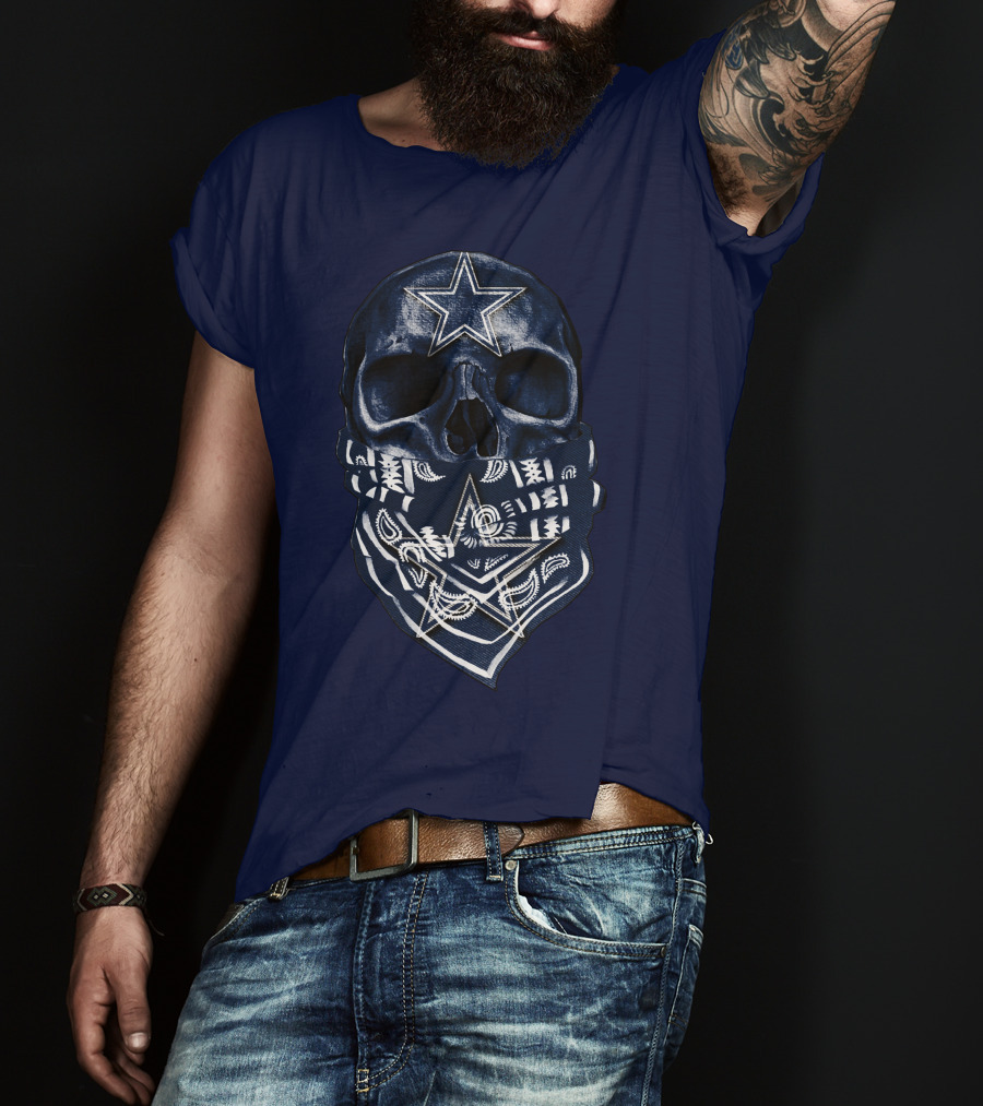 Dallas Cowboys Skull Bandana T-Shirt
