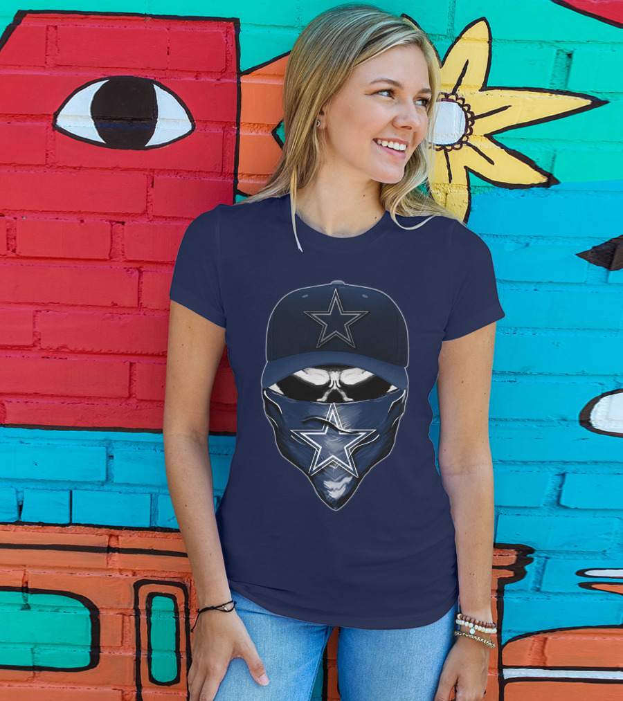 Dallas Cowboys Skull Star Logo Fan Gear T-Shirt