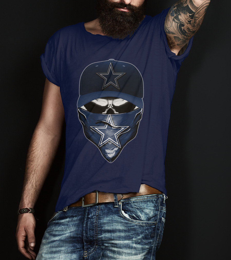Dallas Cowboys Skull Star Logo Fan Gear T-Shirt