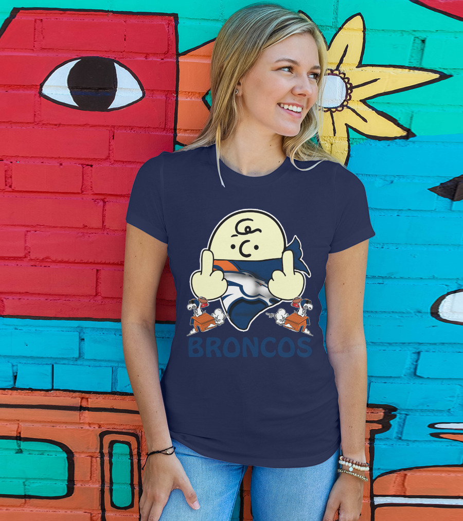 Denver Broncos 28 Iconic Cartoon Characters And Football Team T-Shirt