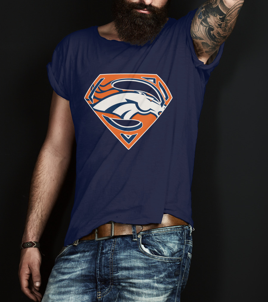 Denver Broncos Superhero Logo T-Shirt