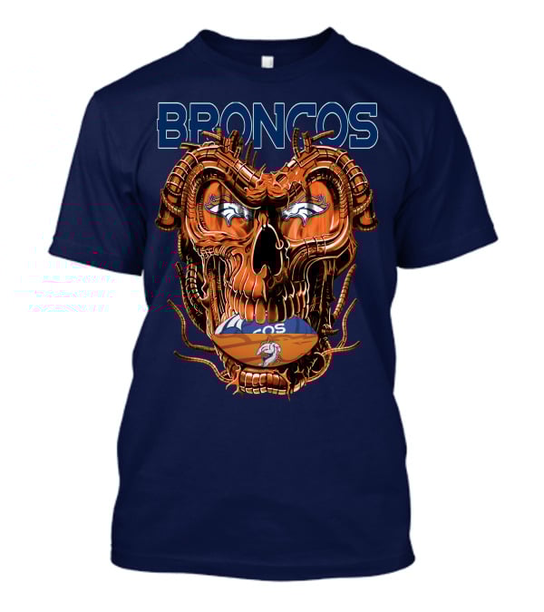 Dragonskull Broncos Football Logo Denver Broncos T-Shirt
