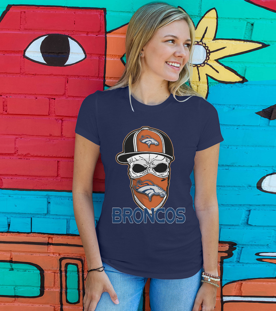 Broncos Skull Hat Denver Broncos T-Shirt