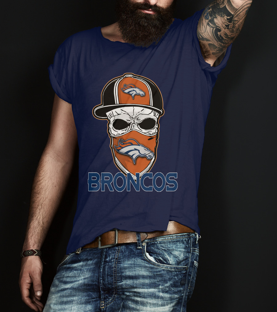 Broncos Skull Hat Denver Broncos T-Shirt