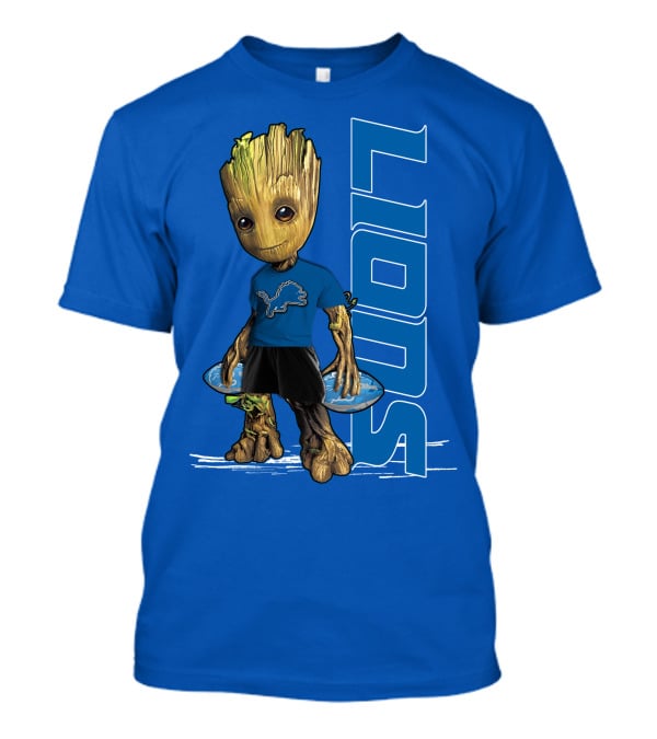 Groot Detroit Lions NFL Team Groot T-Shirt