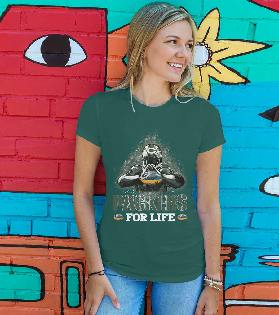 Packers For Life Green Bay Football Fan T-Shirt