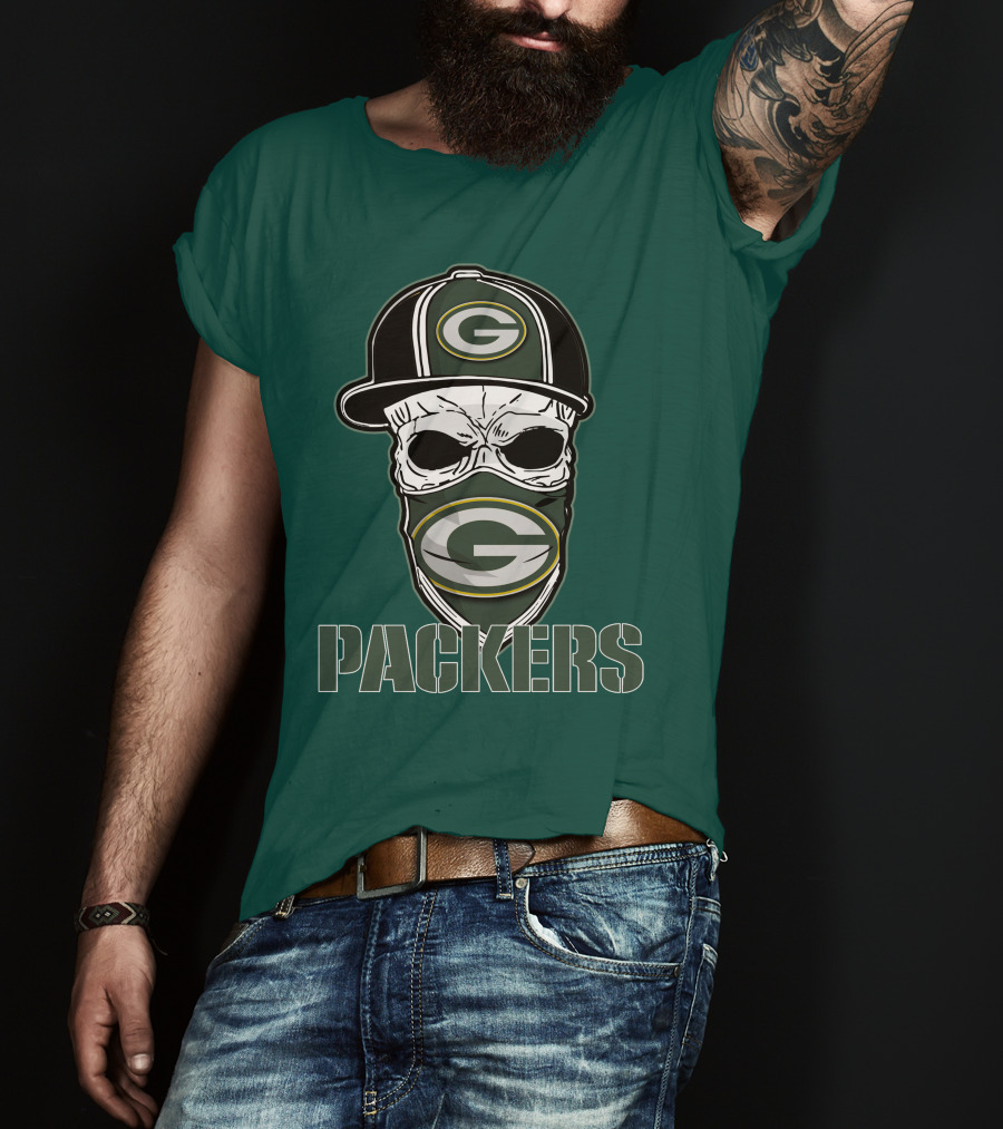 Packers Skull Hat Green Bay Packers T-Shirt