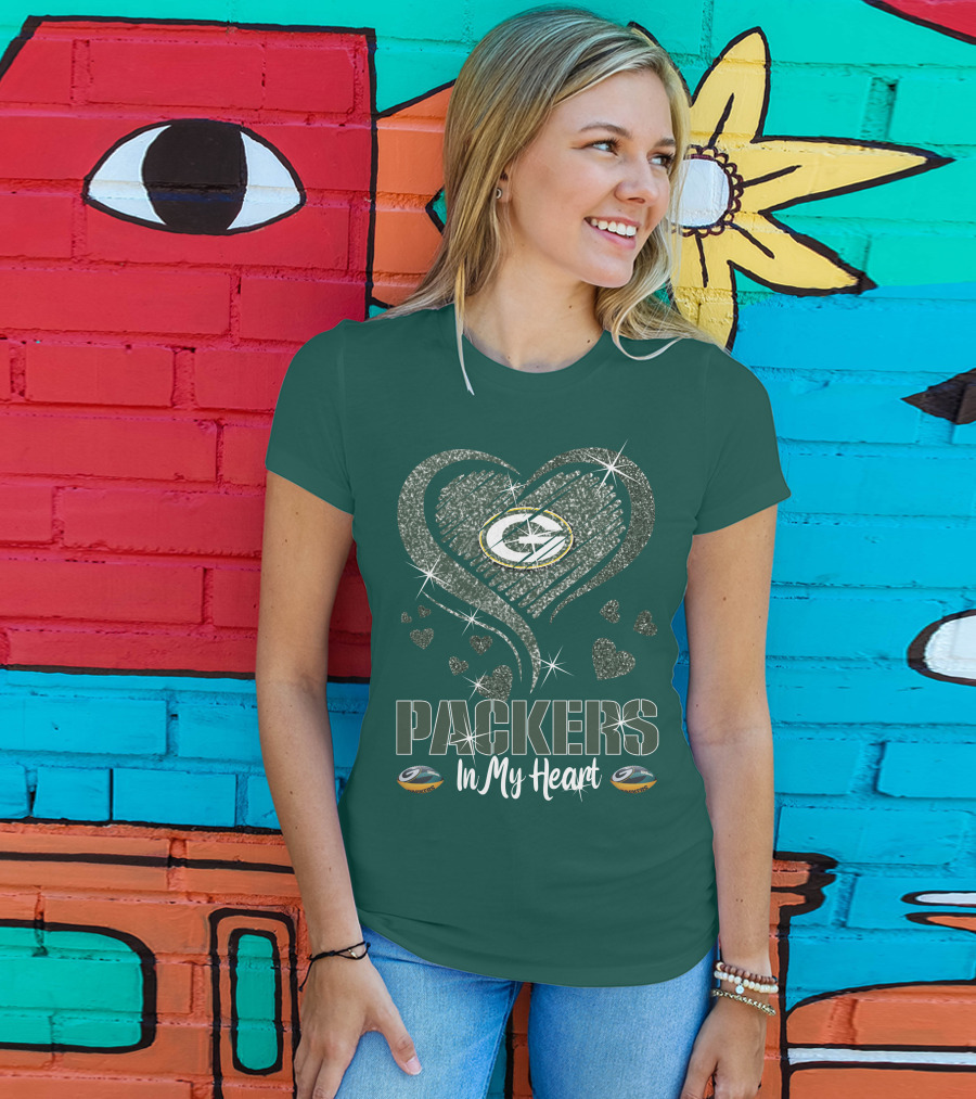 Packers In My Heart Green Bay Packers T-Shirt