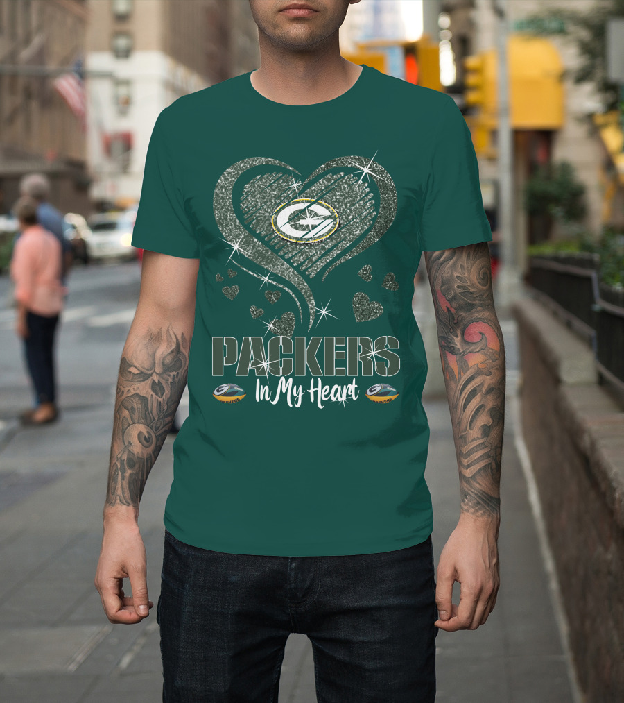 Packers In My Heart Green Bay Packers T-Shirt