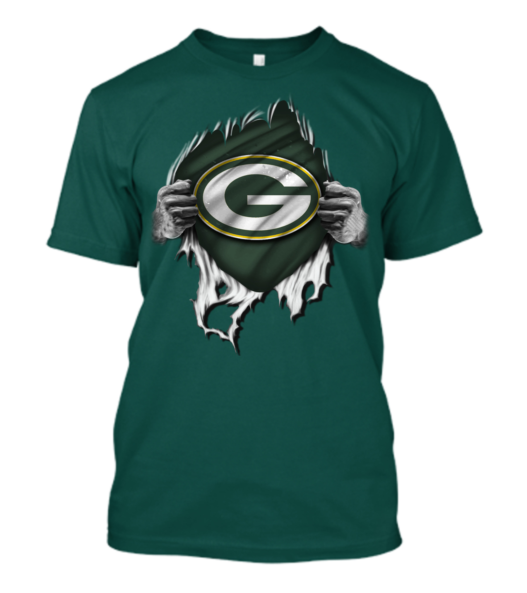 Green Bay Packers Torn Logo Superfan T-Shirt