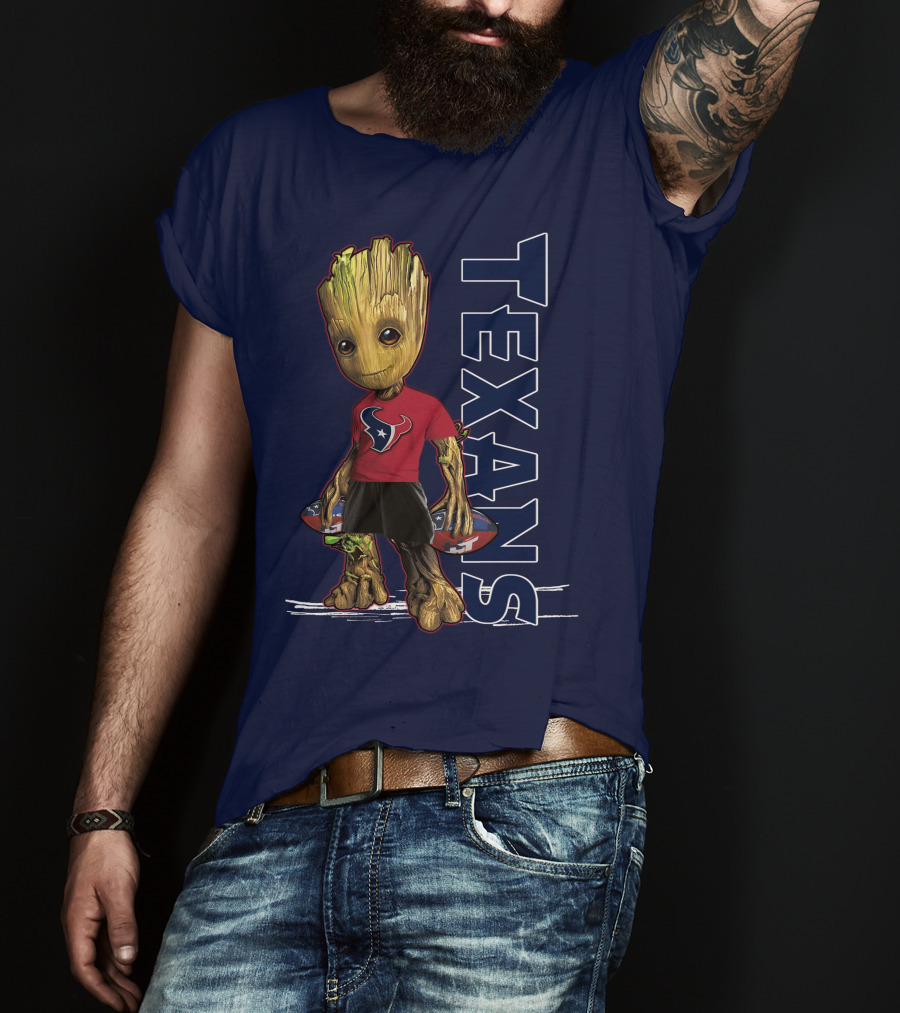 Groot Houston Texans NFL Team Fan Mascot T-Shirt