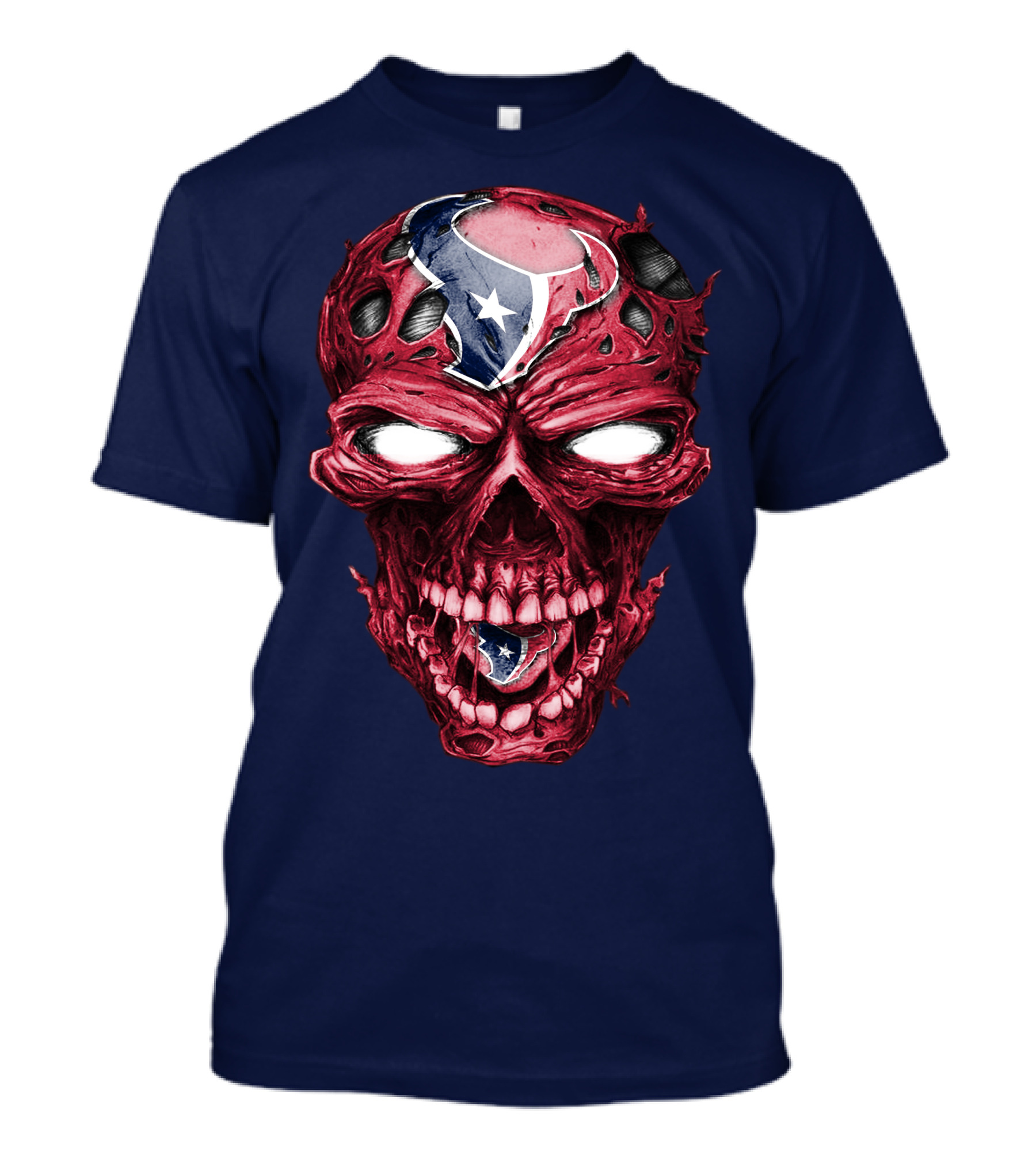 Skull Houston Texans Logo Horror T-Shirt