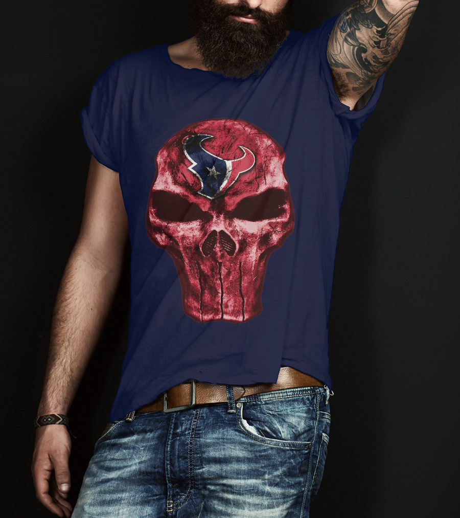 Houston Texans Skull Emblem T-Shirt