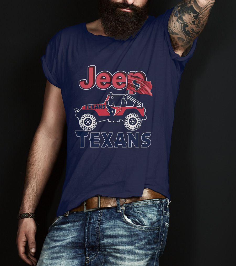 Jeep Texans Houston NFL Flag T-Shirt
