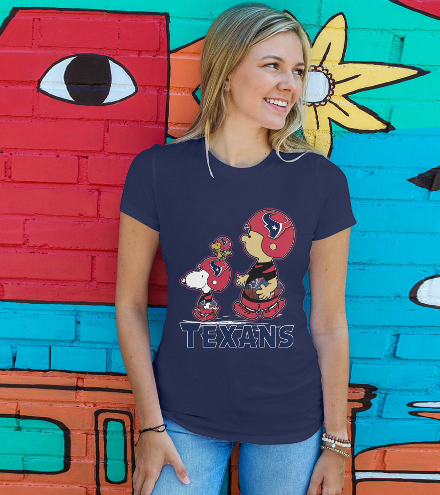 Houston Texans Snpfootball Cartoon Characters T-Shirt