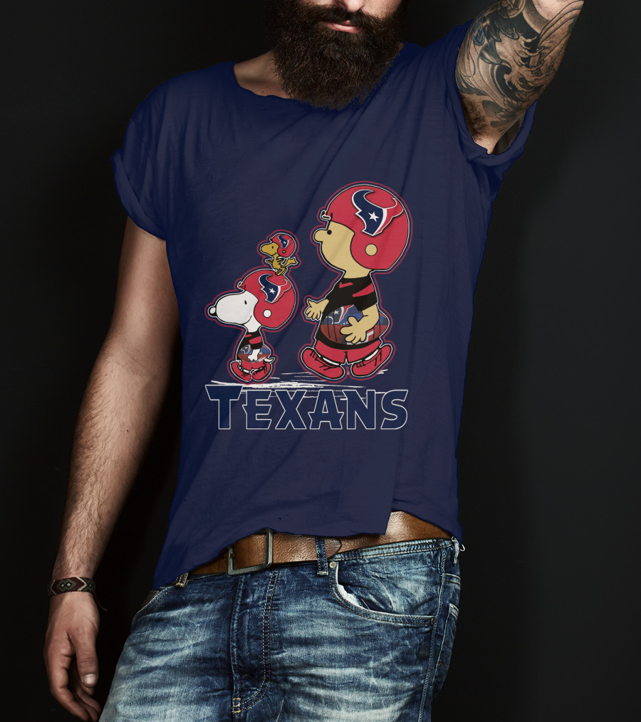 Houston Texans Snpfootball Cartoon Characters T-Shirt