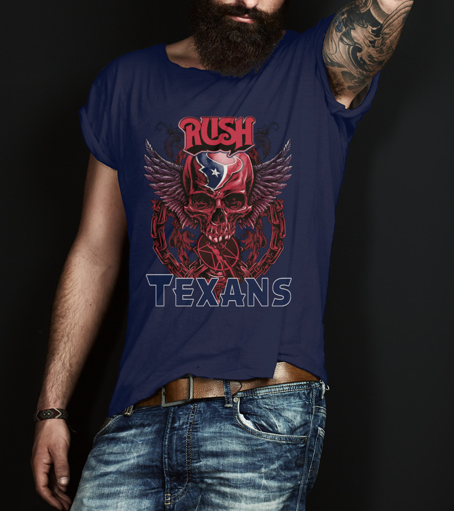 Rush Texans Skull Wings Iconic T-Shirt