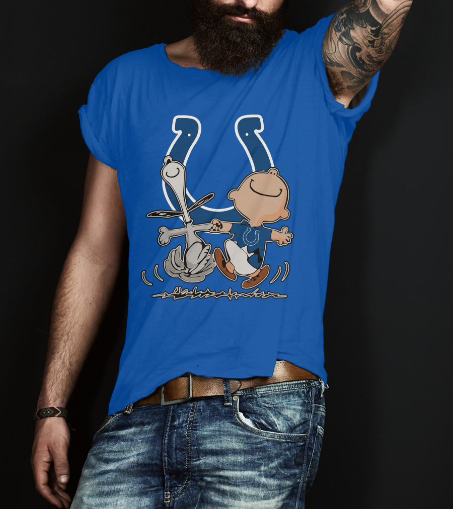 Indianapolis Colts Snoopy And Charlie Brown Dancing T-Shirt