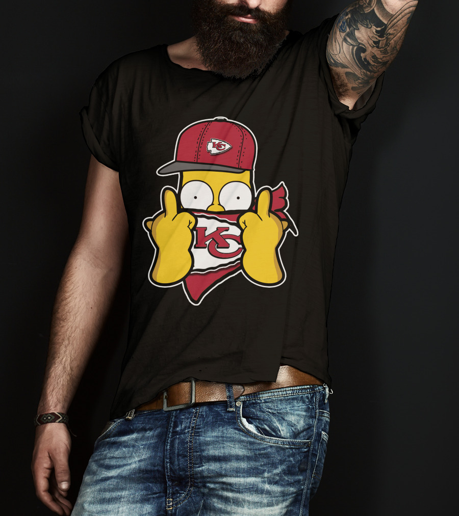 Kansas City Chiefs Homer Simpson T-Shirt