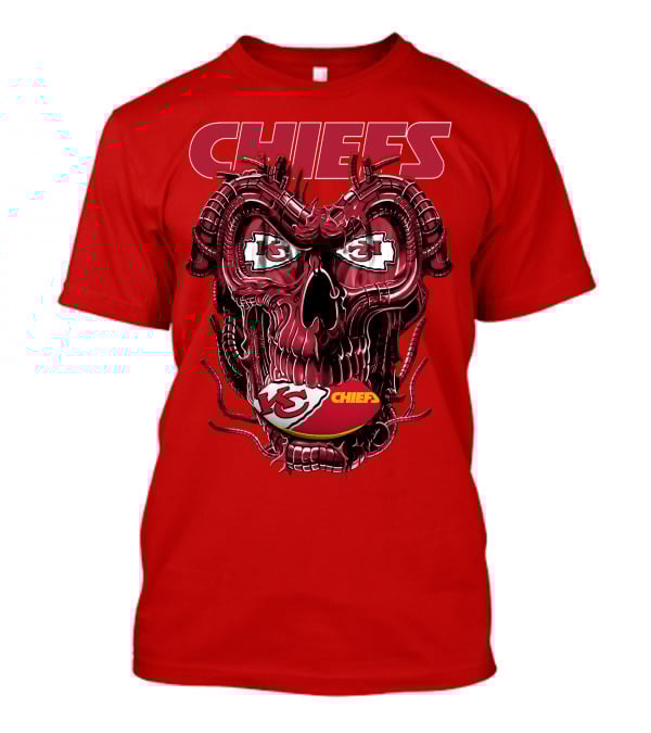 Chiefs Dragonskull Kansas City Football T-Shirt