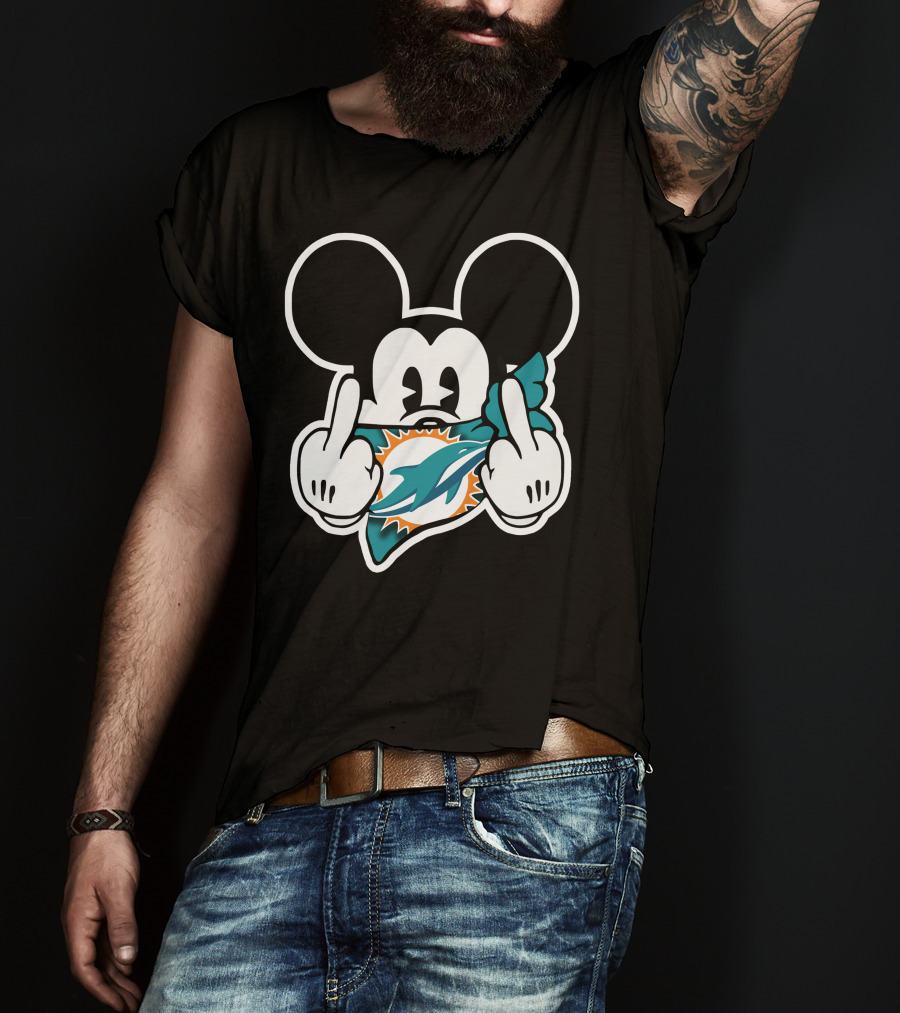 Miami Dolphins 63 Mickey Mouse T-Shirt