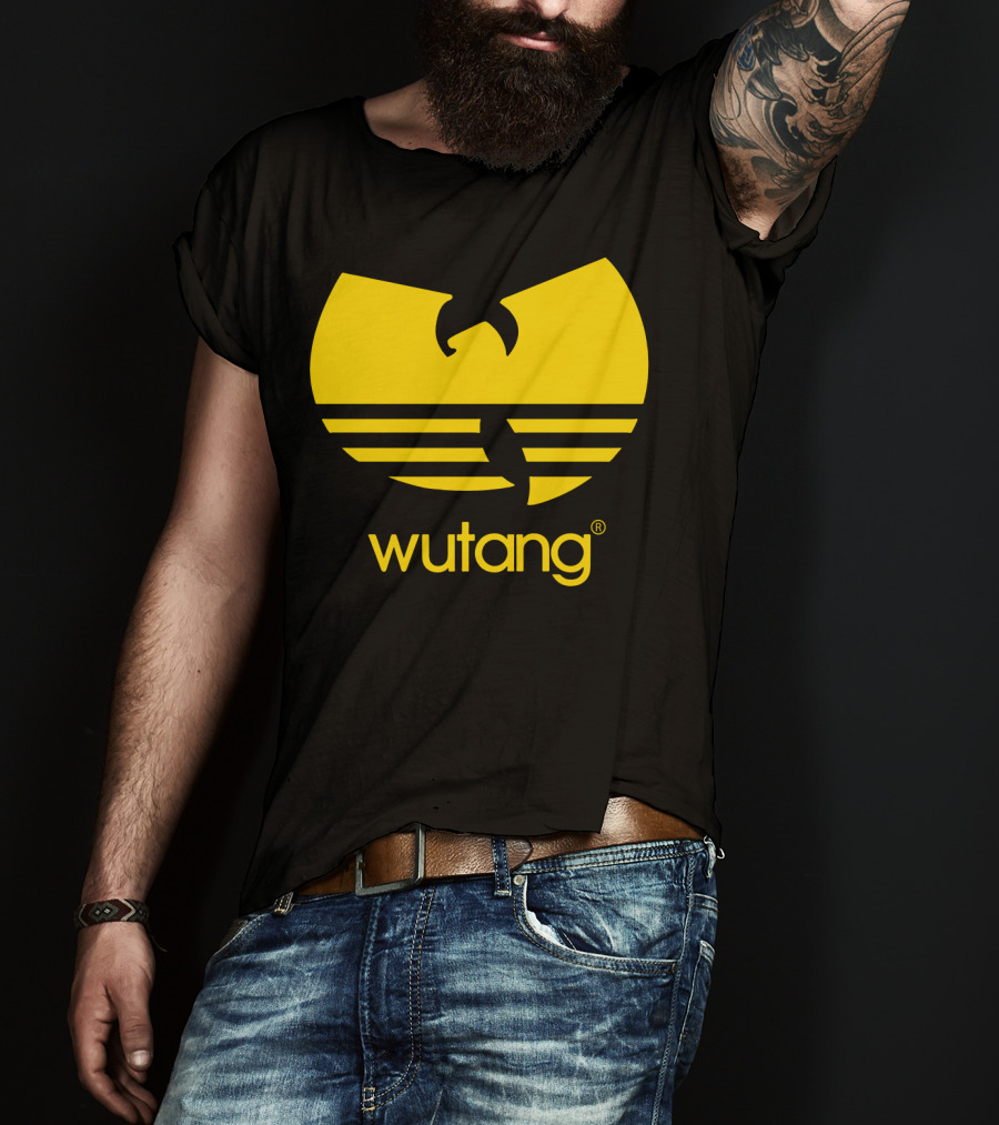 Wutang Yellow Iconic Symbol And Text T-Shirt
