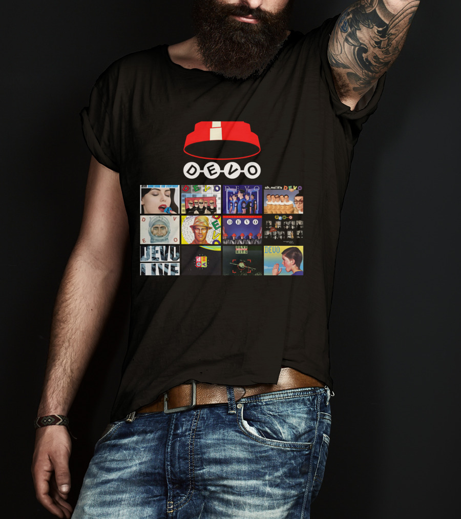 DEVO Album Covers Collection With Signature Energy Dome T-Shirt