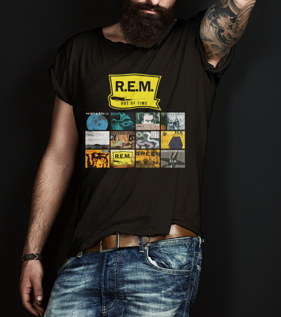 R.E.M. Out Of Time Album Covers Collection T-Shirt
