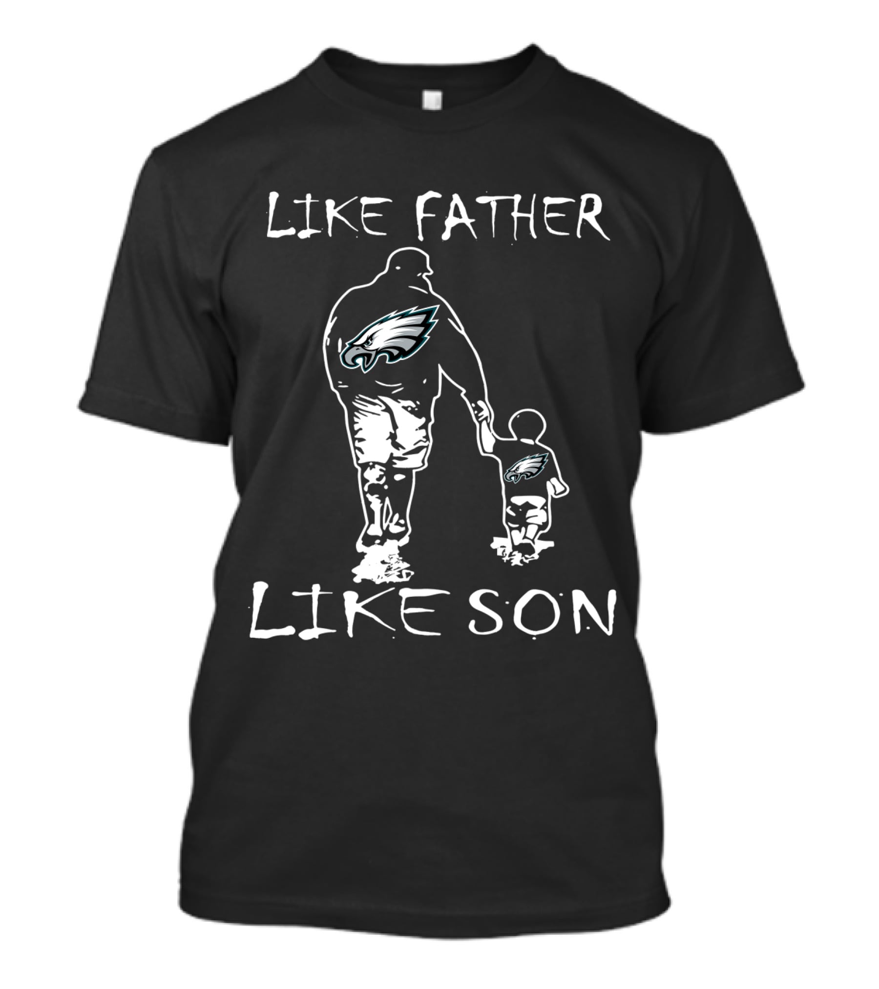 Like Father Like Son Philadelphia Eagles Holding Hands Duo T-Shirt