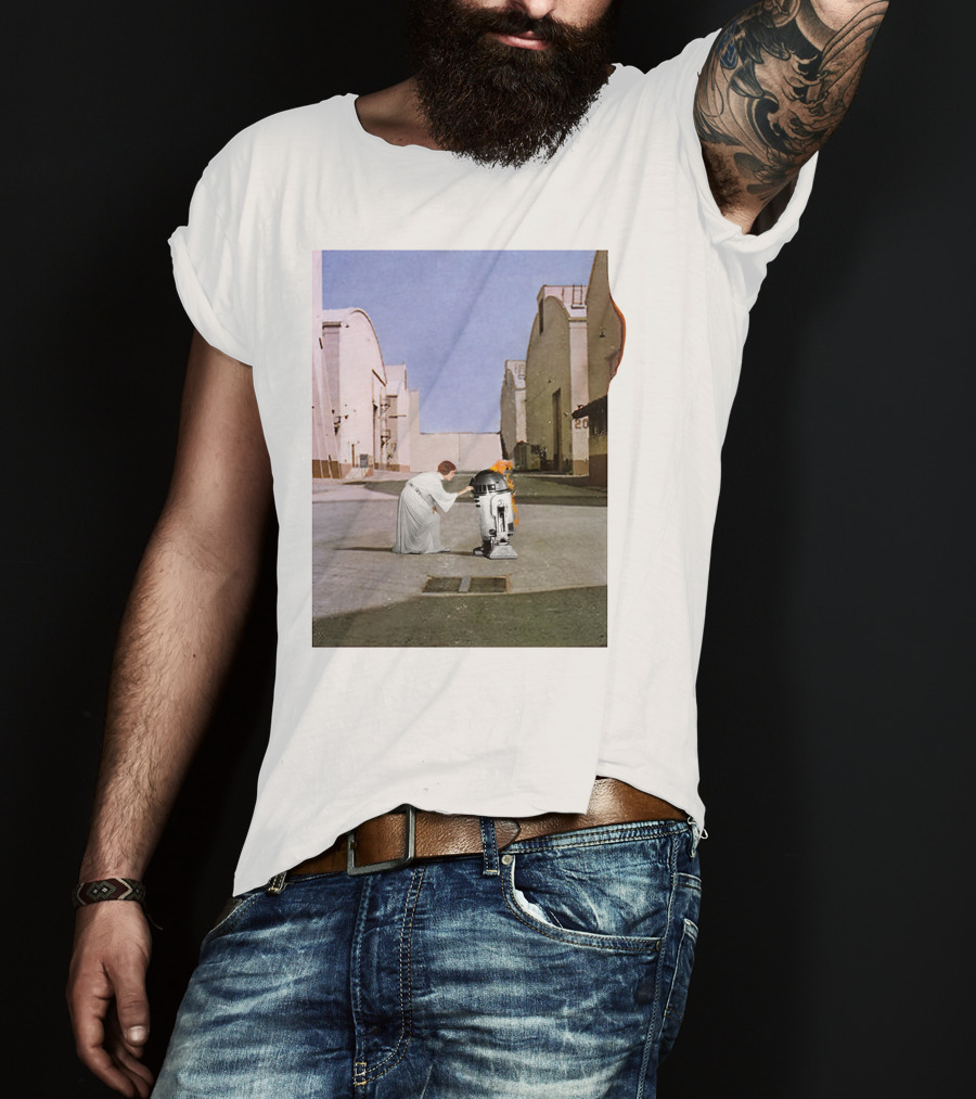 Wish You Were Leia With Princess And Droid In Iconic Courtyard Scene T-Shirt