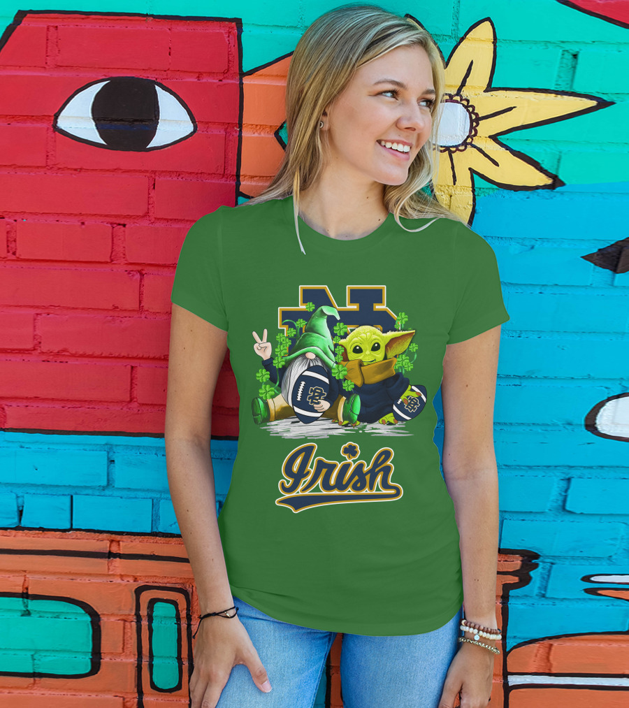 Notre Dame Fighting Irish Football St Patrick's Day Irish T-Shirt