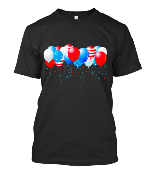 Independence Day Red White Blue Balloons T-Shirt
