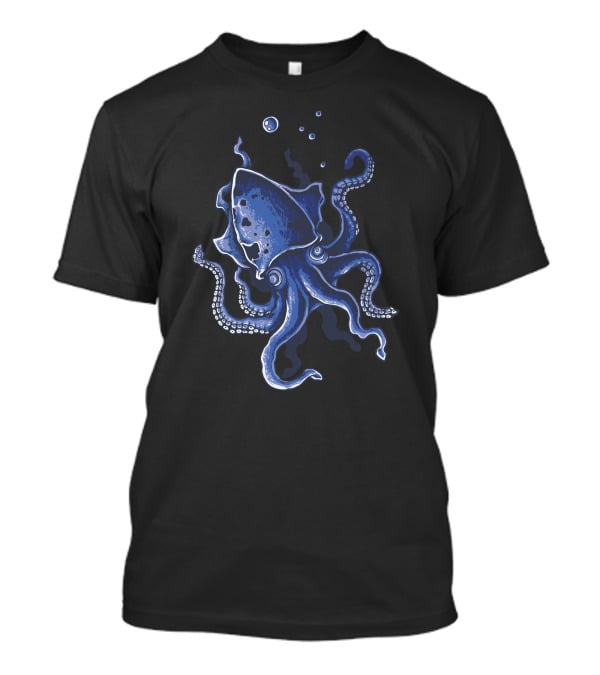 Octopus Ocean Blue Tentacles Deep Sea Mystery T-Shirt