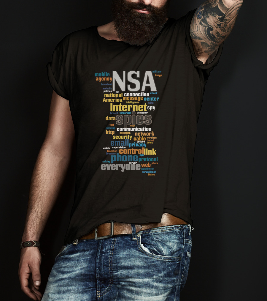 NSA Mobile Agency Spies Internet National Security Connection T-Shirt