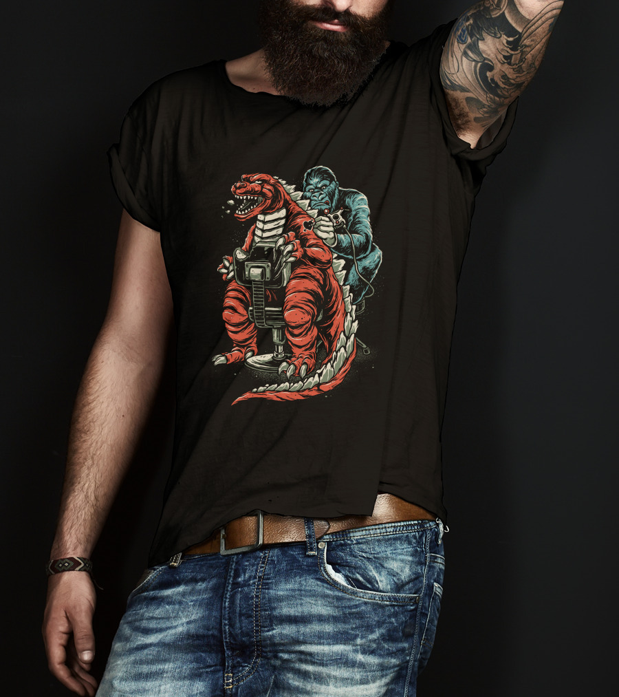 Dinosaur Monster Haircut By Gorilla Barber T-Shirt