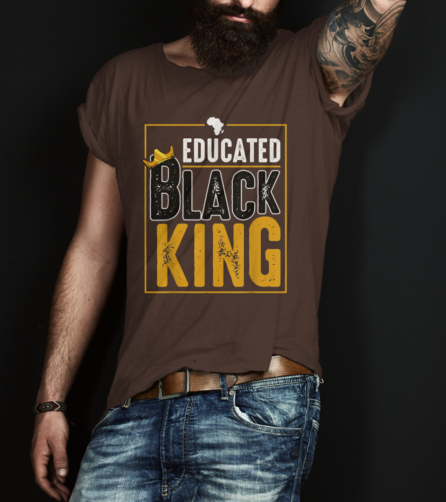 Educated Black King Africa Crown T-Shirt