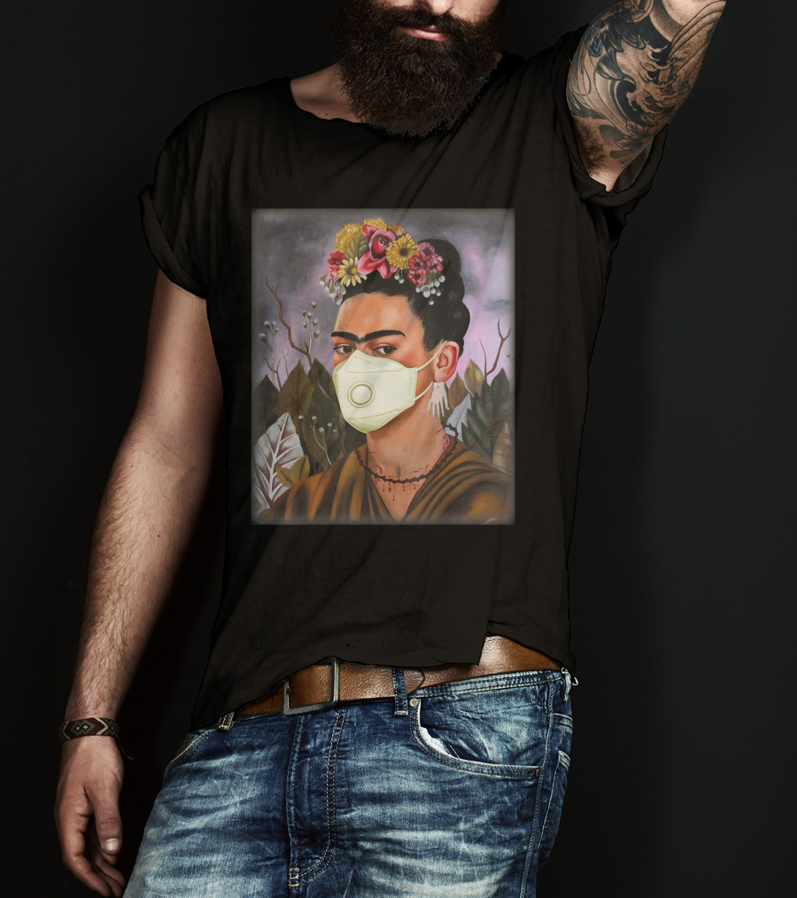 Frida Kahlo Floral Mask T-Shirt